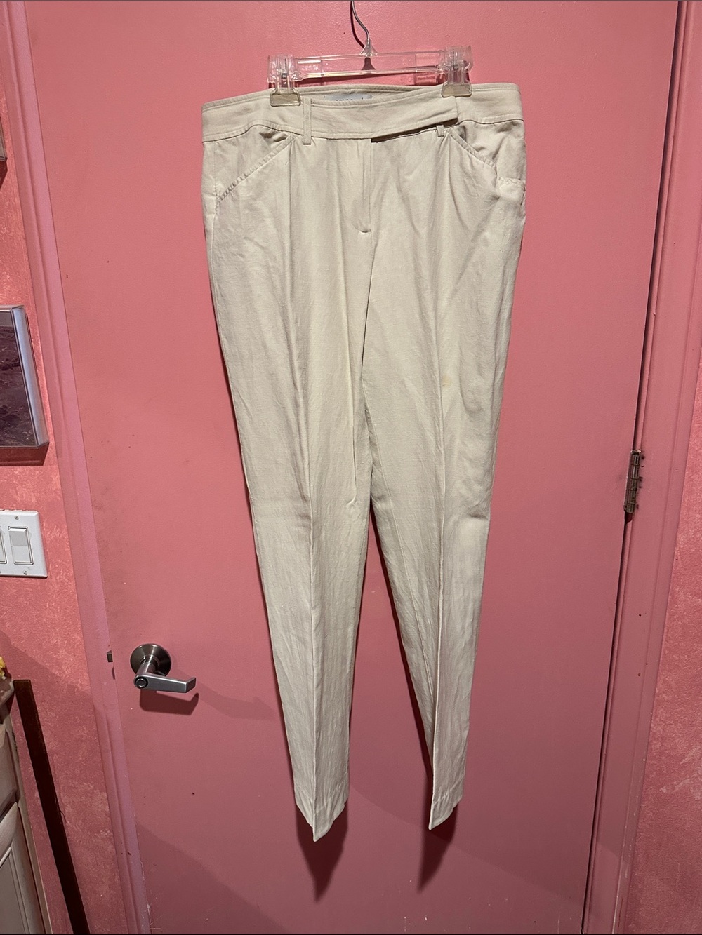 Emanuel Ungaro Cream High-Waist Pants